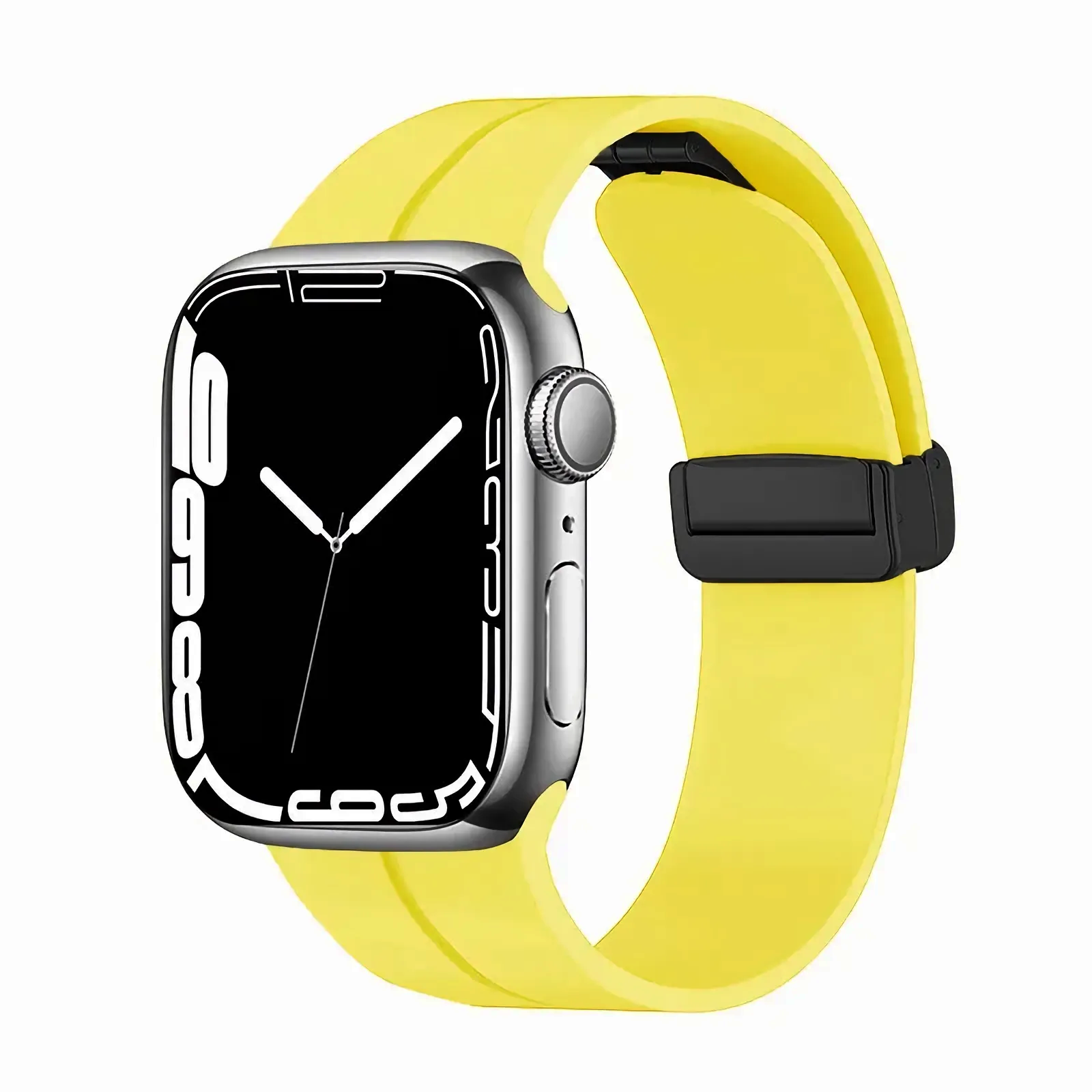 Silicon Magnetic Strap Sport For Apple AppleWatch Watch Yellow Color