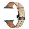 Classic Leather Strap beige color Real Leather For Apple AppleWatch Watch