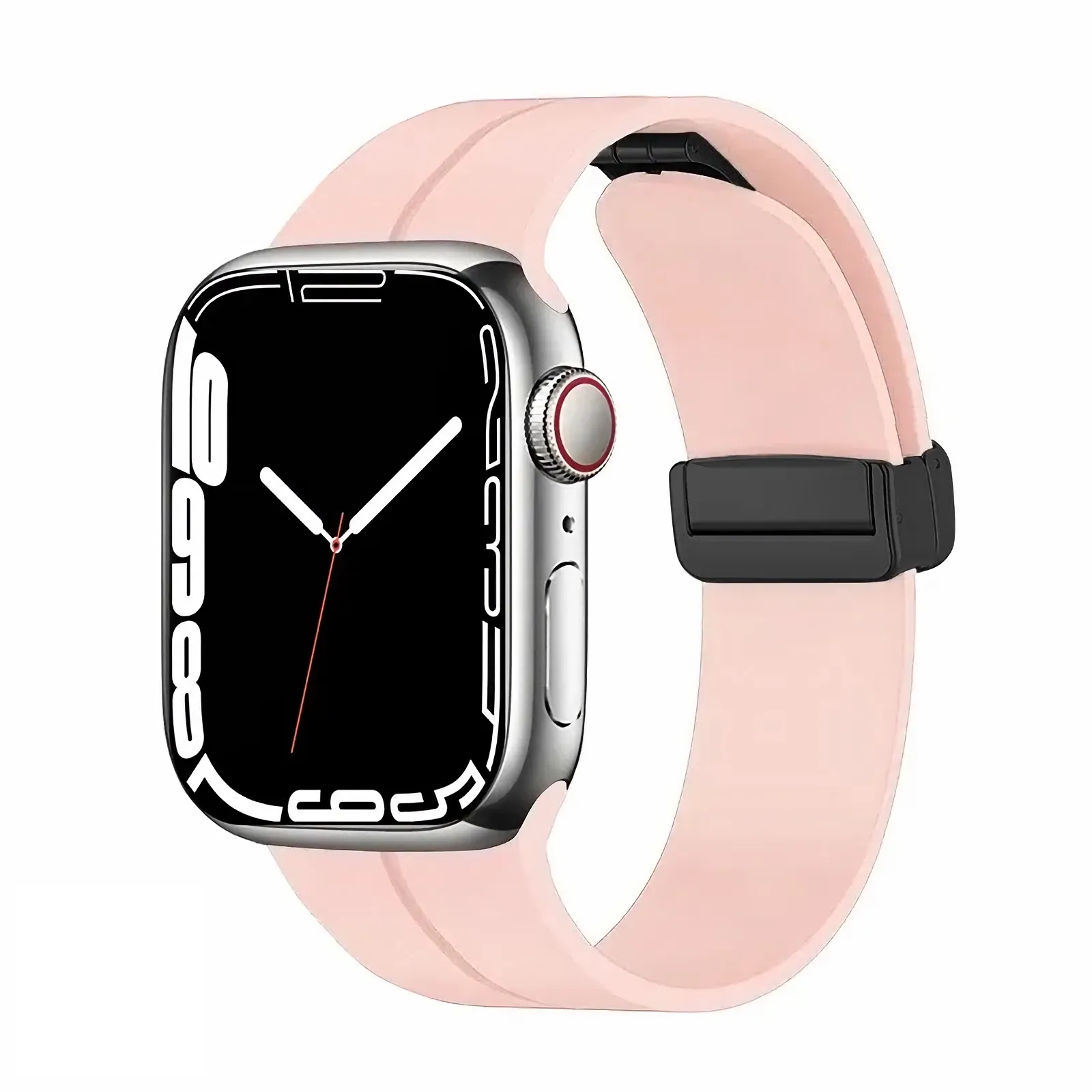 Silicon Magnetic Strap Sport For Apple AppleWatch Watch For Girls Women Pink Color