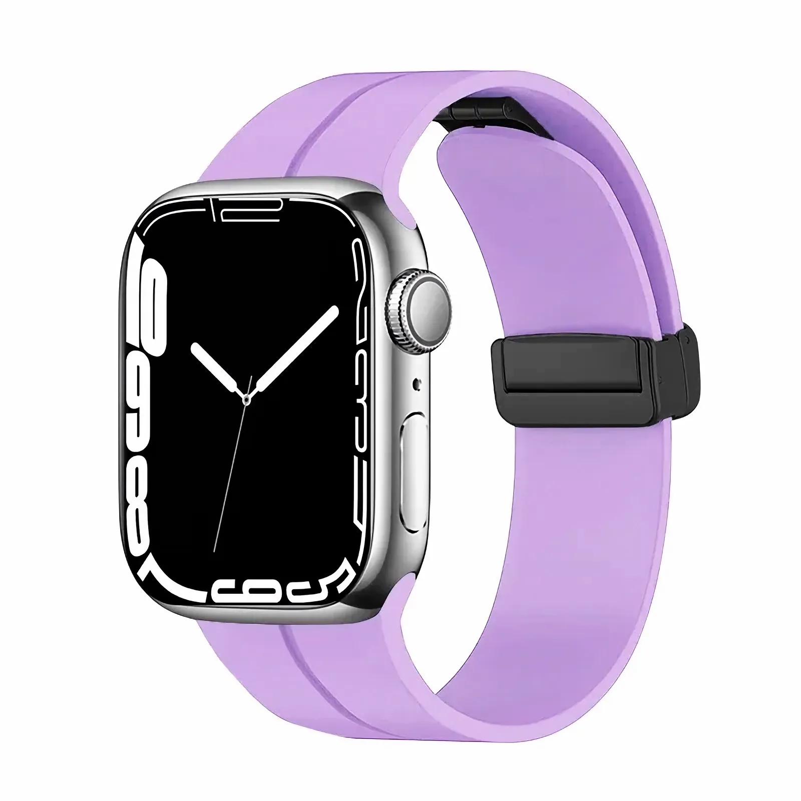 Silicon Magnetic Strap Sport For Apple AppleWatch Watch Lavender Purple Pink For Women Girls Color