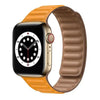 Magnetic Real Leather Strap For Apple AppleWatch Watch Orange Color