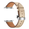 Classic Leather Strap beige color Real Leather For Apple AppleWatch Watch