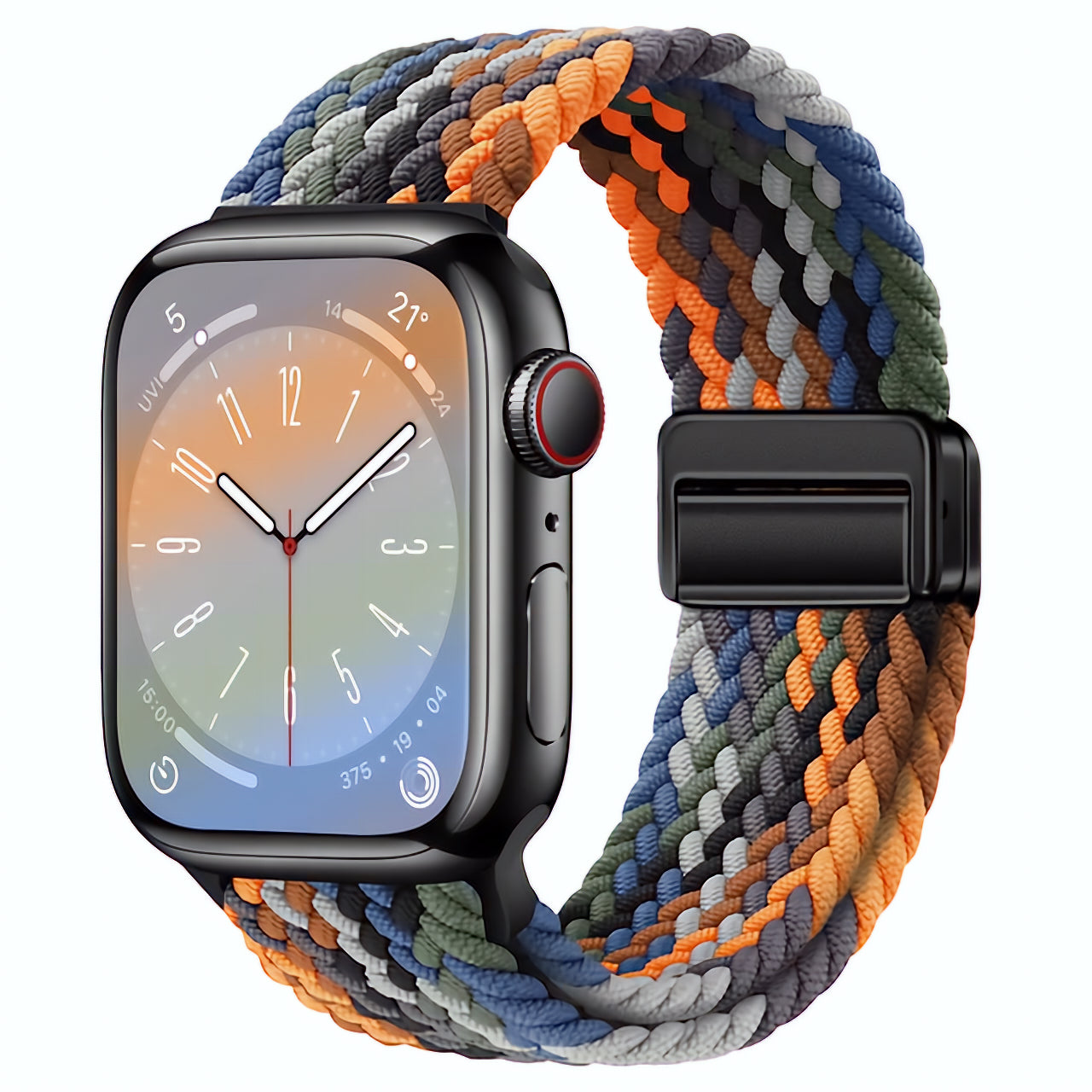 Magnetic Nylon Strap Multiple Colors Orange Black Blue Green White Grey Autumn For Apple AppleWatch Watch