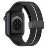 Silicon Magnetic Strap Sport For Apple AppleWatch Watch Black And White Strip Color