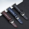 Premium Real Leather Pin Buckle Strap Black Blue Brown Color For Apple AppleWatch Watch