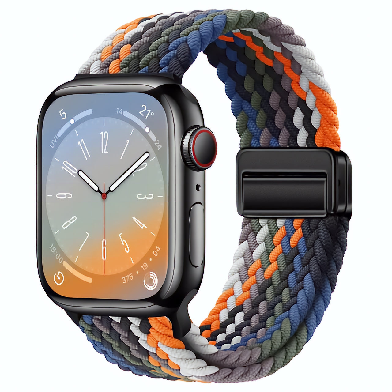 Magnetic Nylon Strap Multiple Colors Orange Black Blue Green White Grey Autumn For Apple AppleWatch Watch