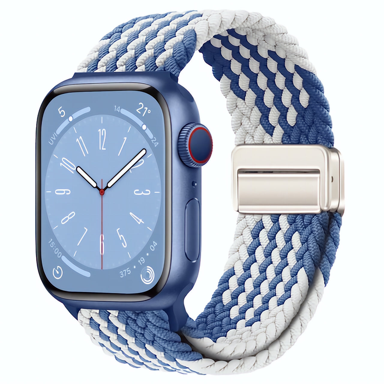 Magnetic Nylon Strap Multiple Colors Blue And White For Apple AppleWatch Watch