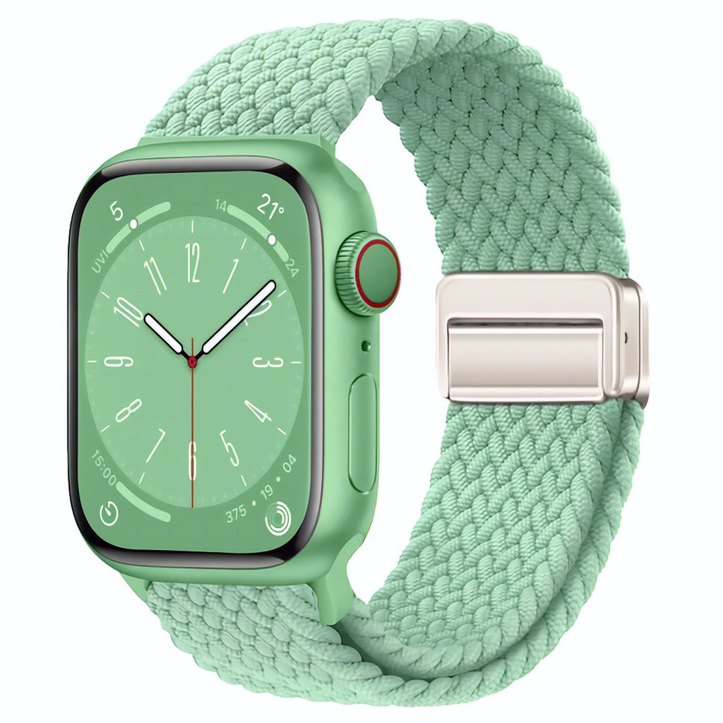 Magnetic Nylon Strap One Color Bright Blue Mint Green For Apple AppleWatch Watch