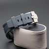 For Apple AppleWatch Watch Premium Silicon Strap with Pin Buckle Grey Color